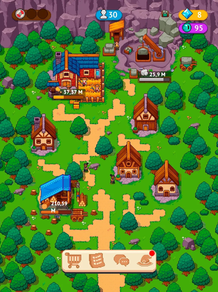 Idle Town Master - Pixel Game - Gameplay image of android game