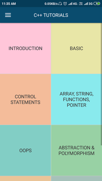 C++ Tutorials - Offline - عکس برنامه موبایلی اندروید