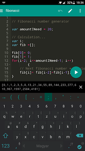 CODE: JavaScript Runner, Calculator, IDE - عکس برنامه موبایلی اندروید