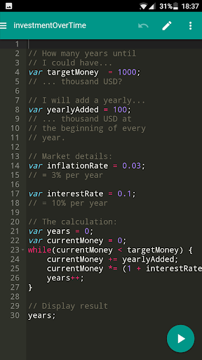CODE: JavaScript Runner, Calculator, IDE - عکس برنامه موبایلی اندروید