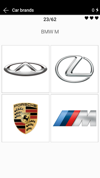 Car Brands - Photo Quiz and Te - Gameplay image of android game