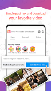 Video Downloader For Instagram - عکس برنامه موبایلی اندروید
