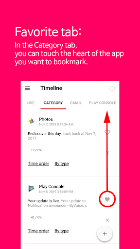 Timeline - Image screenshot of android app