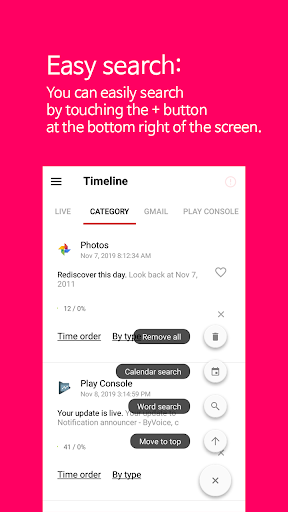 Timeline - Image screenshot of android app