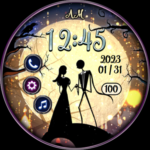 Lover In Dark Night -Watchface - عکس برنامه موبایلی اندروید
