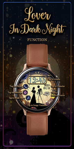 Lover In Dark Night -Watchface - Image screenshot of android app