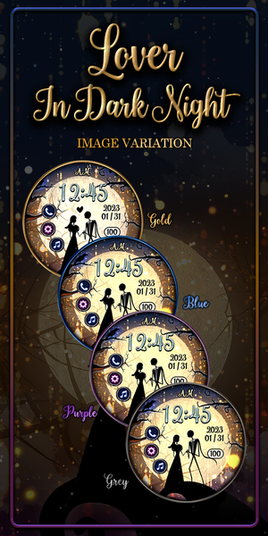 Lover In Dark Night -Watchface - عکس برنامه موبایلی اندروید