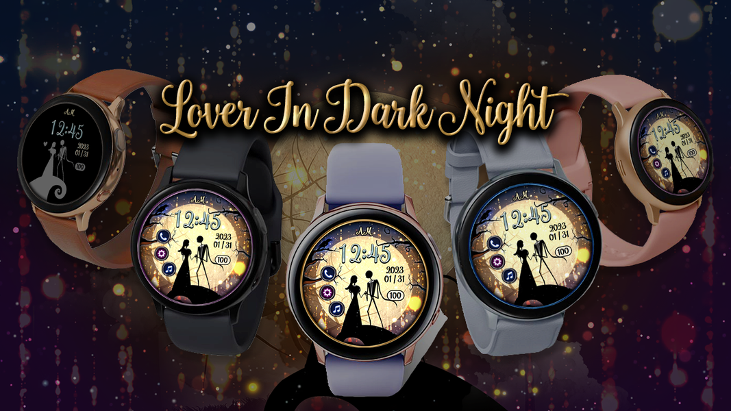 Lover In Dark Night -Watchface - Image screenshot of android app