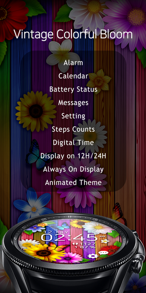 Colorful Bloom - Watchface - عکس برنامه موبایلی اندروید