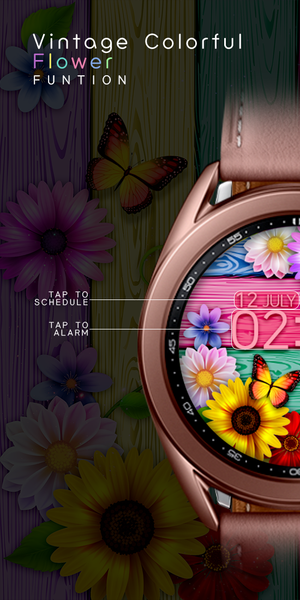 Colorful Flower_Watchface - عکس برنامه موبایلی اندروید