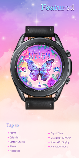 Fantastic Butterfly_Watchface - Image screenshot of android app