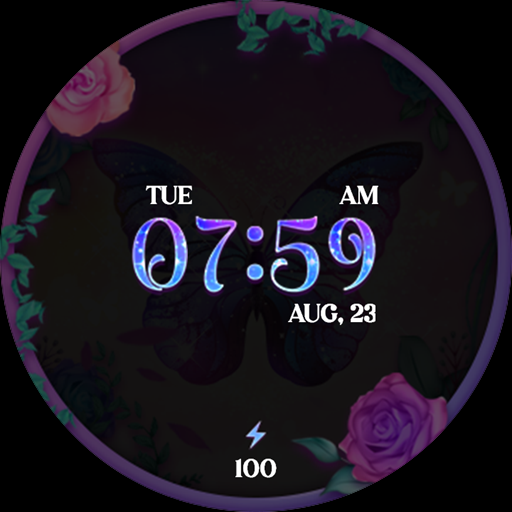 Fantastic Butterfly_Watchface - عکس برنامه موبایلی اندروید