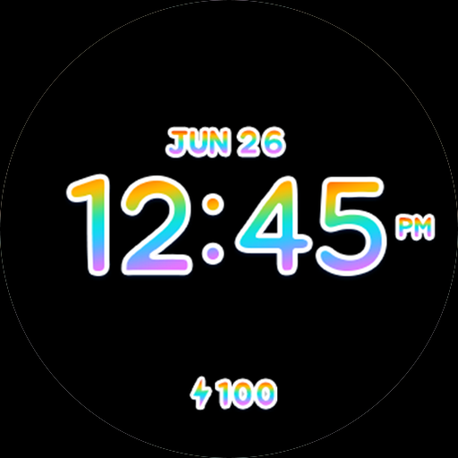 Rainbow Colorful_Watchface - Image screenshot of android app
