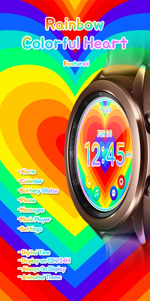 Rainbow Colorful_Watchface - Image screenshot of android app