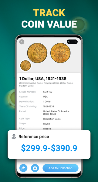 Coin Identifier: Value Scanner - Image screenshot of android app