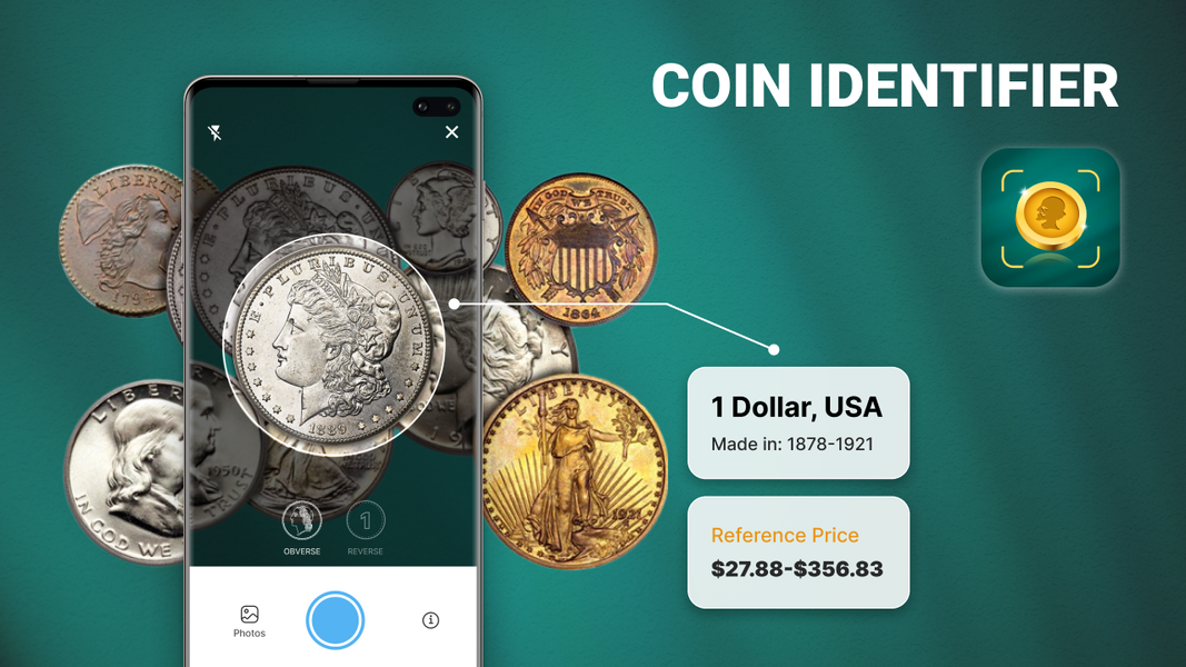 Coin Identifier - Coin Value - عکس برنامه موبایلی اندروید