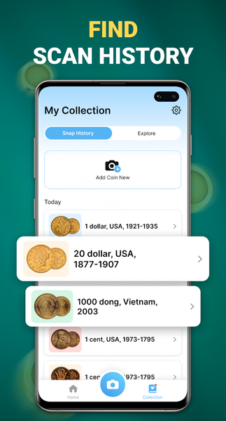 Coin Identifier: Value Scanner - Image screenshot of android app