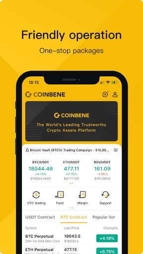 CoinBene - Image screenshot of android app