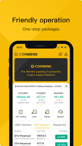 CoinBene - عکس برنامه موبایلی اندروید