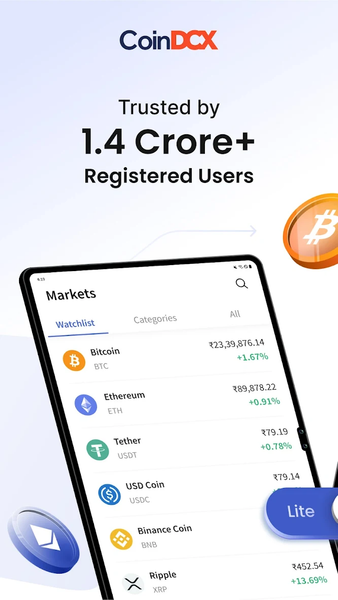 CoinDCX: Bitcoin Crypto App - Image screenshot of android app