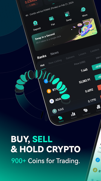 CoinEx: Buy Bitcoin & Crypto - عکس برنامه موبایلی اندروید