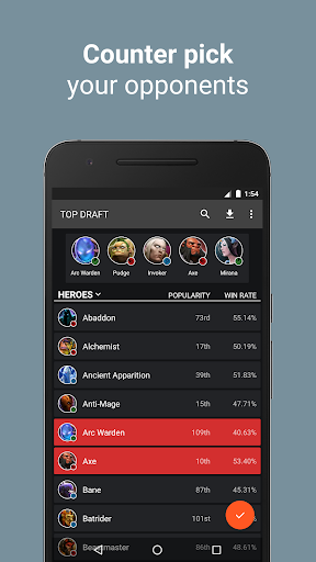 Top Draft for Dota 2 - عکس برنامه موبایلی اندروید