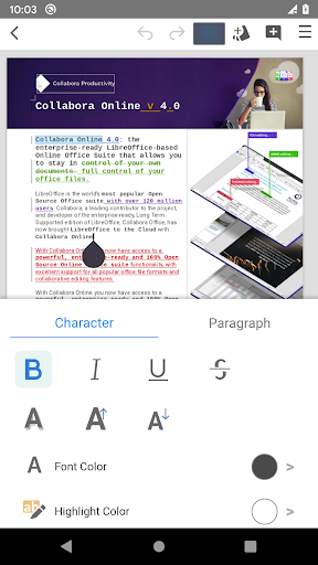 Collabora Office - Image screenshot of android app