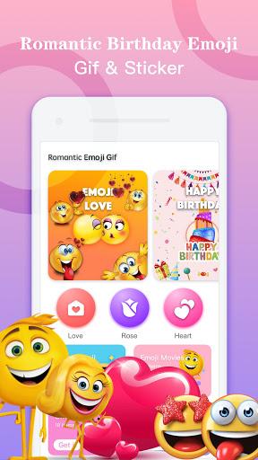 Romantic Birthday Emoji Gif & Sticker - Image screenshot of android app