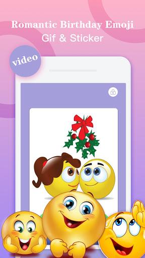 Romantic Birthday Emoji Gif & Sticker - Image screenshot of android app