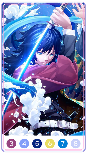 Demon Slayer Color by Number - عکس بازی موبایلی اندروید