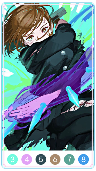 Jujutsu Kaisen Coloring Game - Gameplay image of android game