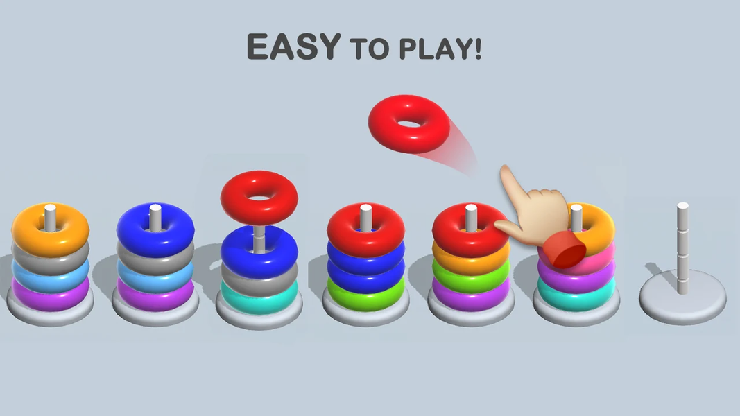 Hoops Sort Puzzle - Stack game - عکس بازی موبایلی اندروید