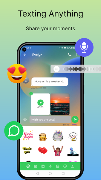 Color SMS: Message & Messenger - عکس برنامه موبایلی اندروید