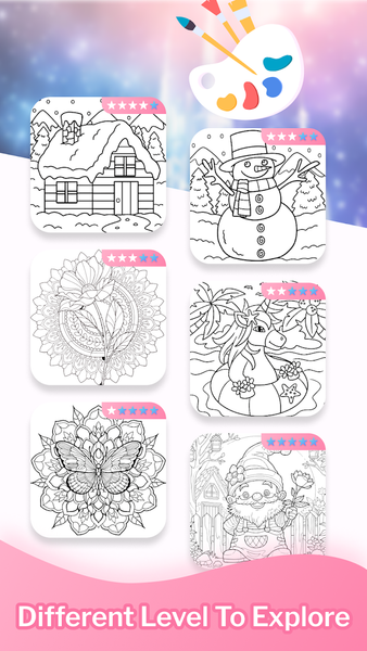 Color Book 500 Animals Flowers - Gameplay image of android game
