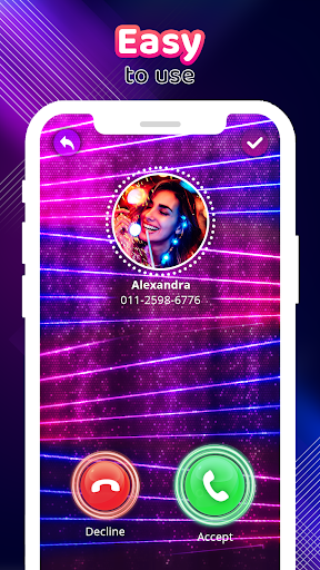 Color call screen theme : call - Image screenshot of android app