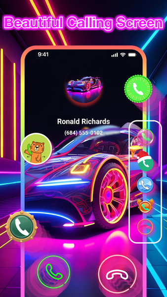 Call Theme Dialer - Cool Color - عکس برنامه موبایلی اندروید