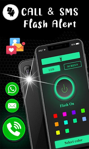 Flash Alert on Call and SMS - Image screenshot of android app
