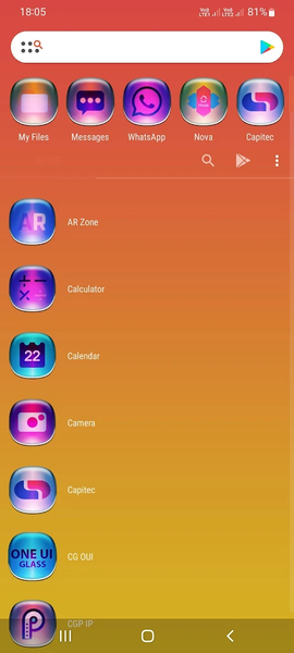 Colorful Glass ONE UI IconPack - Image screenshot of android app