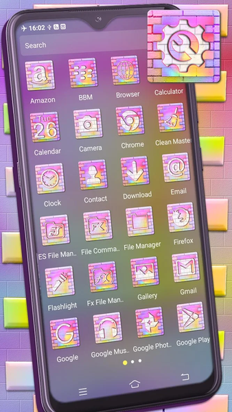 Colorful Bricks Launcher Theme - Image screenshot of android app