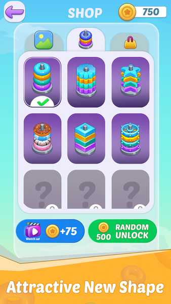 Hoop Stack - Color Sort Puzzle - Gameplay image of android game
