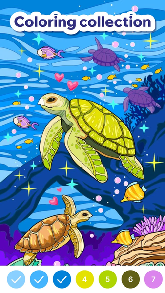 Coloring Book: Paint By Number - Gameplay image of android game