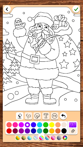 Christmas Coloring - Gameplay image of android game