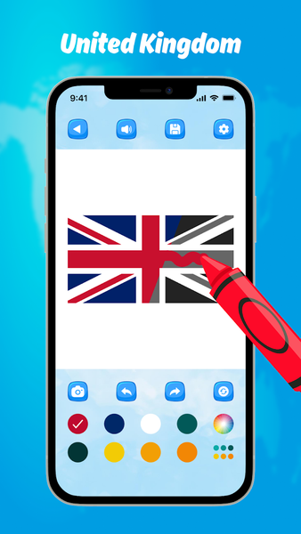 Coloring Book: Flag Painting - عکس برنامه موبایلی اندروید