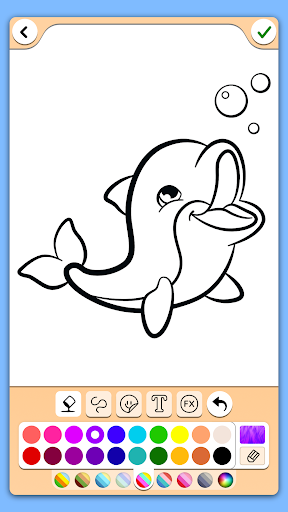 Dolphins coloring pages - عکس بازی موبایلی اندروید