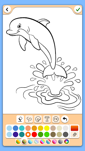 Dolphins coloring pages - عکس بازی موبایلی اندروید