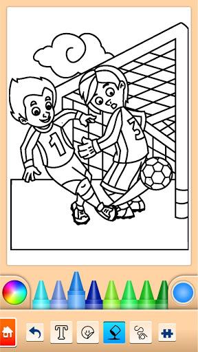 Football coloring book game - Gameplay image of android game