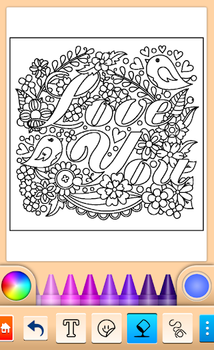 Valentines love coloring book - عکس بازی موبایلی اندروید