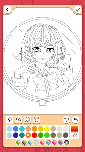 Manga Coloring Book - Gameplay image of android game