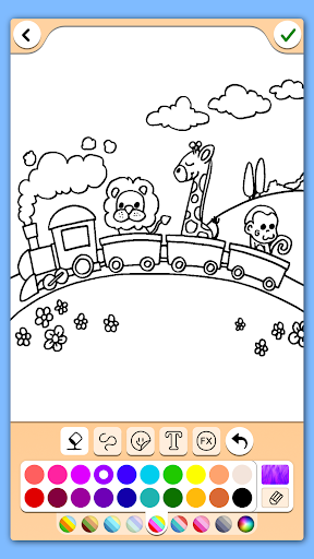 Train game: coloring book. - Image screenshot of android app