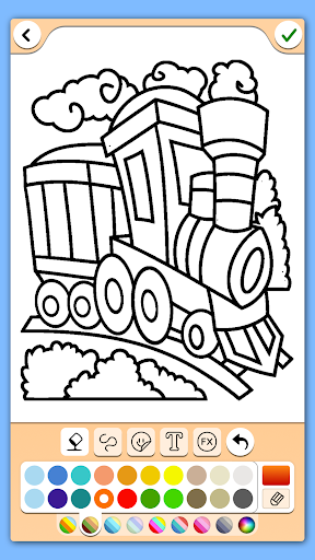 train coloring pages games cool